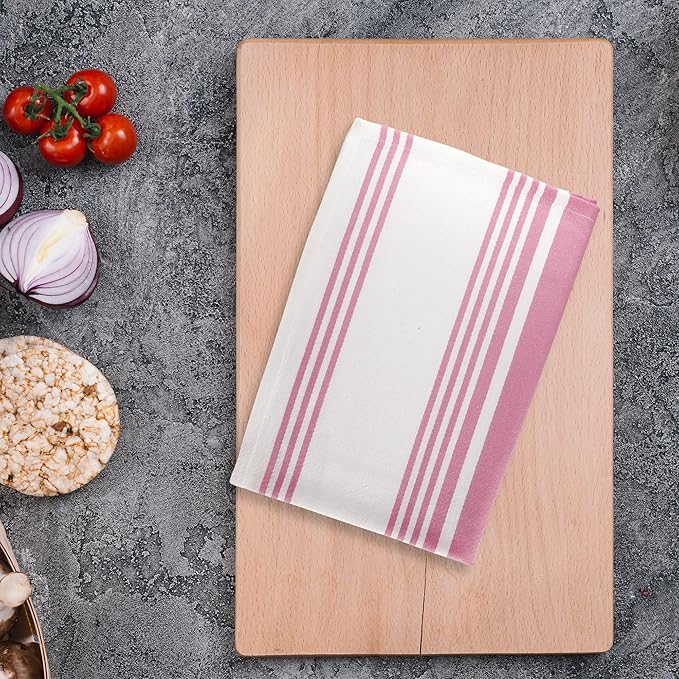 Urban Villa Easter Kitchen Towels 100% Cotton Dish Towels for Kitchen (Set of 6)20”x30” Dish Cloths Highly Absorbent Kitchen Linen Set with Hanging Loop Perfect for Drying Dishes Cleaning Towels-Pink
