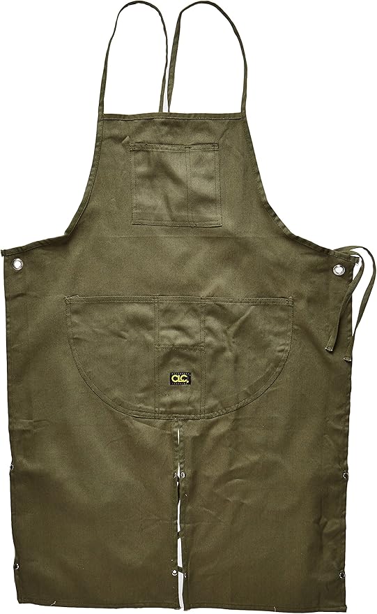 CLC Custom Leathercraft TR40 Split Leg Trucker's Loop Neck Apron, Oilve Green, Large