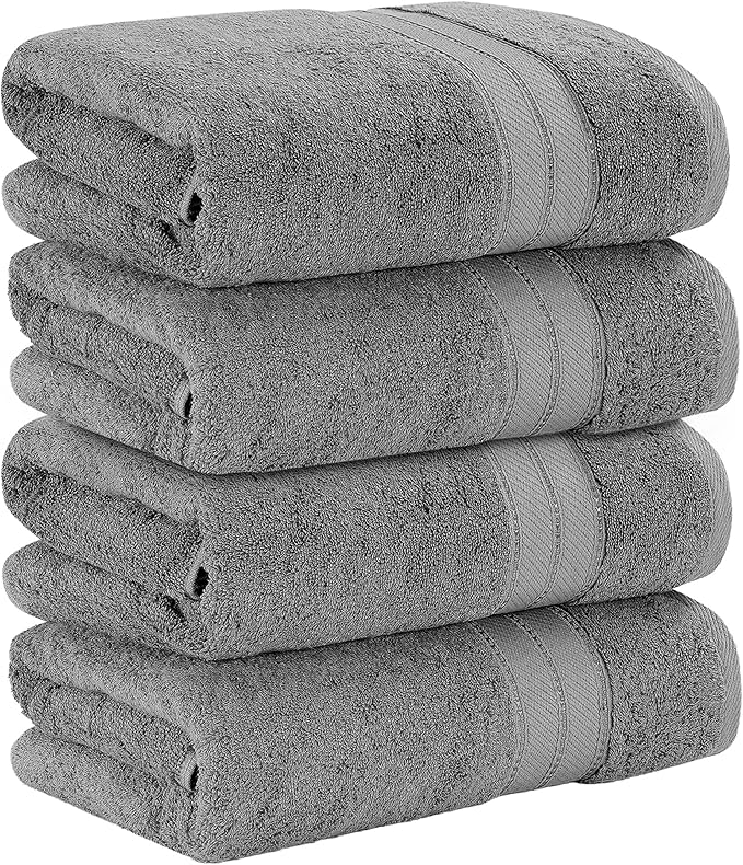 Modern Threads 4-Pack SpunLoft Bath Sheet White 35x69