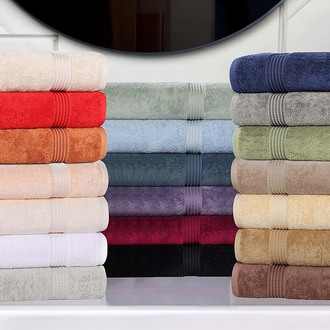 Superior Egyptian Cotton 2-Piece Bath Sheet Towel Set, Oversized Body Towels For Adults And Kids, Large Towel For Bath, Shower, Guest Bathroom, Spa, Gym, Resort, Essentials, Airbnb, Sage