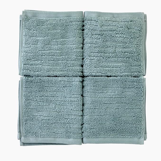 SKL Home CloudSoft Cotton Luxury 4 Pc Wash Set for Bath & Gift, Teal
