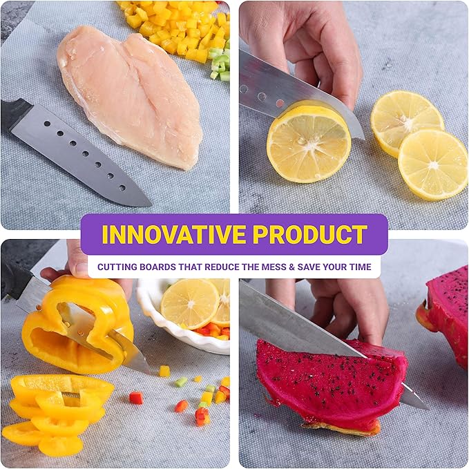 Disposable Plastic Cutting Board Sheets for BBQ & Camping - Large Flexible Chopping Boards - Cutting Mats for Kitchen and Outdoor 32'