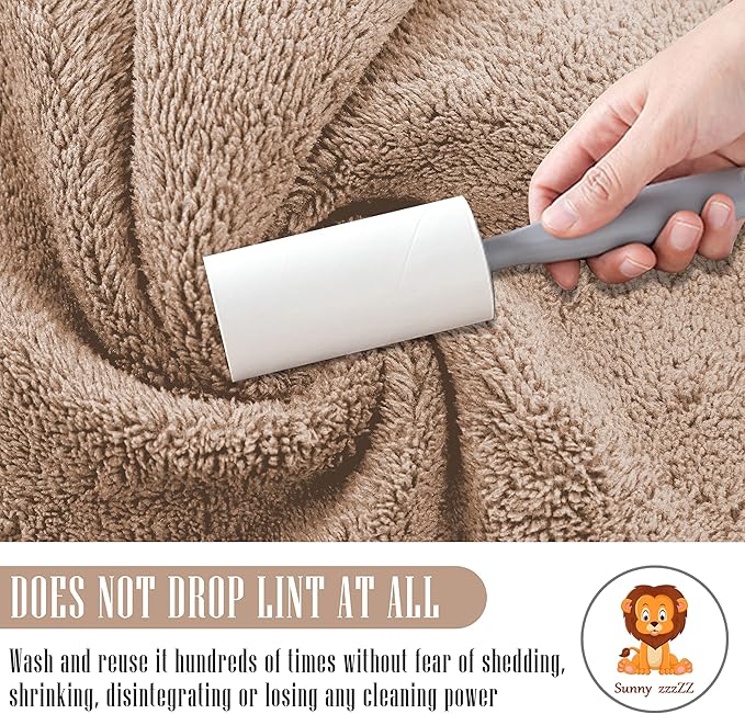 Sunny zzzZZ 24 Pack Kitchen Dishcloths - Does Not Shed Fluff - Reusable Dish Towels, Dish Cloths, Super Absorbent Coral Fleece Cleaning Cloths, Nonstick Oil Washable Fast Drying, 10 x 10 Inch (Brown)