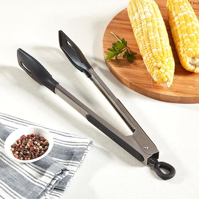 Cuisinart 12" Squared Head Silicone Tongs
