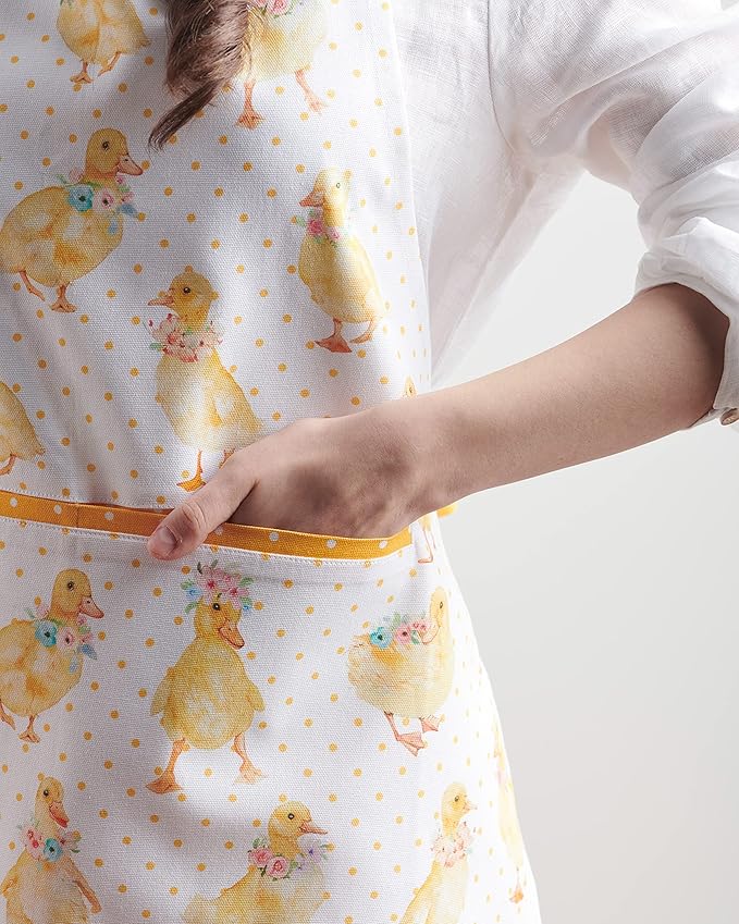 Maison d' Hermine 100% Cotton Apron for women with Pocket Kitchen Chef Apron for Men Cooking Mothers Day Gifts