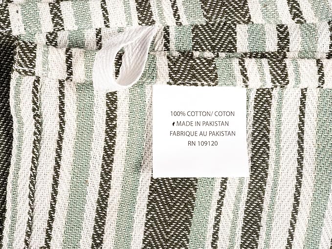 KAF Home Assorted Flat Kitchen Towels - Set of 10, 18 x 28 Inch (Olive)
