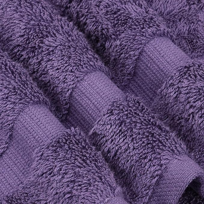 Chakir Turkish Linens | Hotel & Spa Quality 100% Cotton Premium Turkish Towels | Soft & Absorbent (4-Piece Washcloths, Plum)