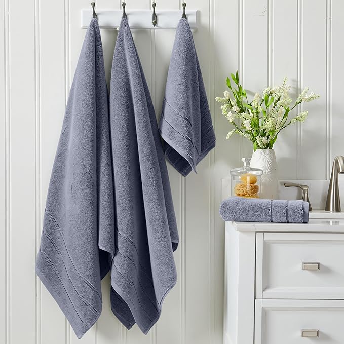 Springtree Home Luxury Turkish Cotton Bath Towels | 100% Turkish Cotton | Premium Bath Towels | Ultra Soft Thick Plush & Highly Absorbent | Luxury Hotel & Spa Quality Bathroom Towels | Dusk