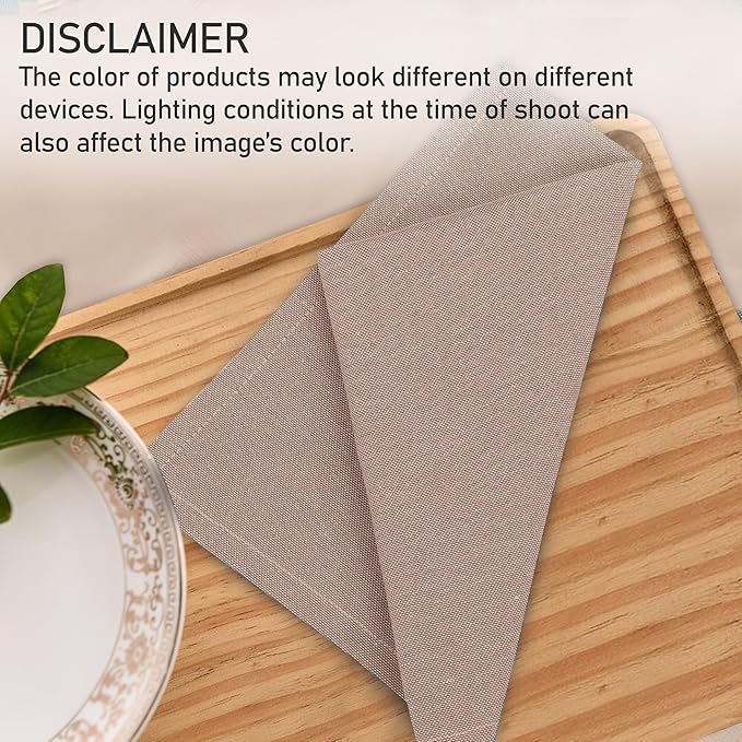 Ruvanti Cloth Napkins Set of 6, 18x18 Reusable Napkins Cloth Washable, Soft & Durable Table Napkin, Poly Cotton Fabric Dinner Napkins for Parties, Christmas, Thanksgiving, Weddings - Rust