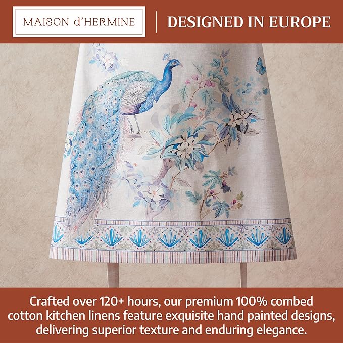 Maison d' Hermine 100% Cotton Apron for women with Pocket Kitchen Chef Apron for Men Cooking Mothers Day Gifts