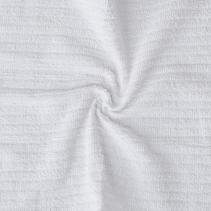 Looperry White Terry Cloth Rags (32 Pack) 16"x19" Inches Ribbed - Lint Free Dish Cloth Multipurpose Cleaning Rags for Housekeeping, Car Wash. Absorbent & Reusable Bar Mop Towels for Kitchen Cotton