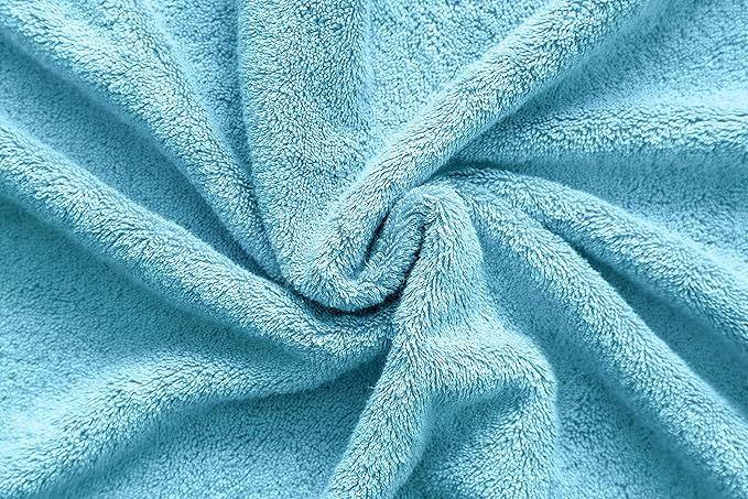 American Veteran Towel 100% Cotton Turkish Bath Towels for Bathroom 4 Pack, 27x54 Extra Large Premium Soft Drying Bathroom Towels, Sky Blue