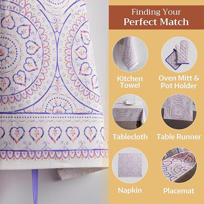 Maison d' Hermine 100% Cotton Apron for women with Pocket Kitchen Chef Apron for Men Cooking Mothers Day Gifts