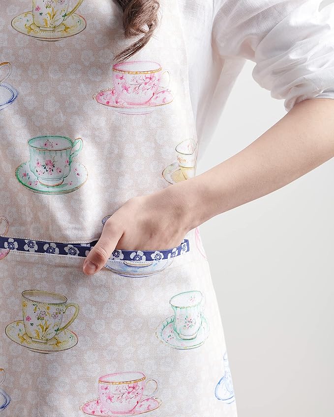 Maison d' Hermine 100% Cotton Apron for women with Pocket Kitchen Chef Apron for Men Cooking Mothers Day Gifts