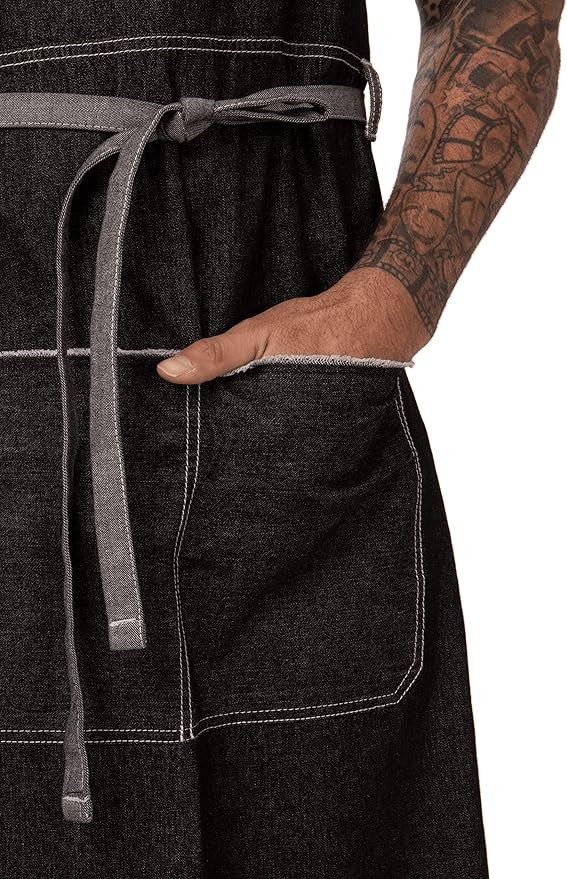 Chef Works Bronx Bib Apron with Scoop Neck