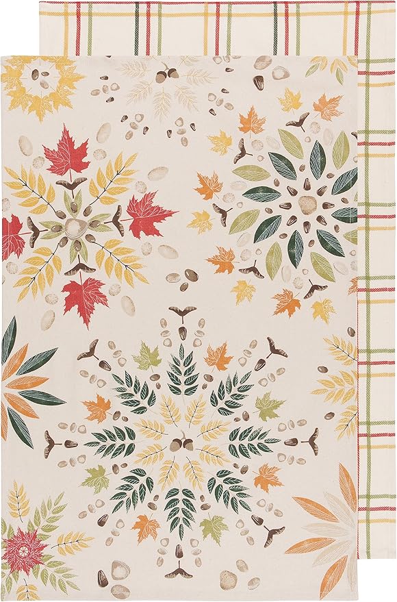 Now Designs Set of Two Fall Foliage Tea Towel, 1 EA