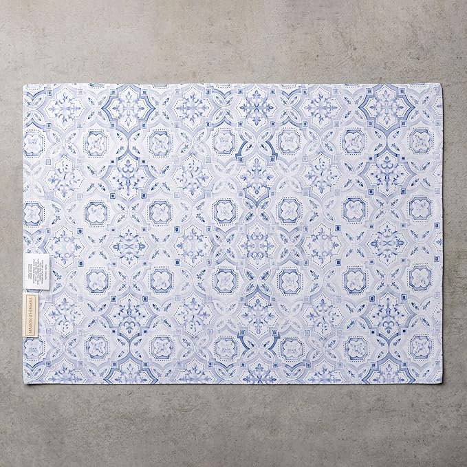 Maison d' Hermine Placemats Set of 4 100% Cotton Washable Cloth Place Mats Reusable Table Mats for Kitchen Dining Party Wedding Gifts for Mothers Day Spring/Summer (Citrus, 13" x 19")