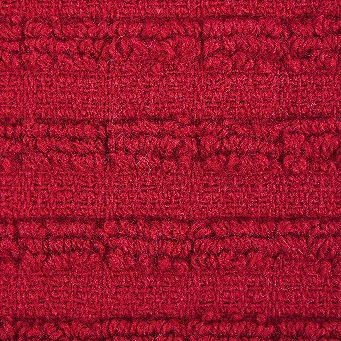Ritz Royale Collection 100% Combed Terry Cotton, Highly Absorbent, Kitchen Towel Set, 13-3/4" x 12", 4-Pack, Solid & Checked, Paprika