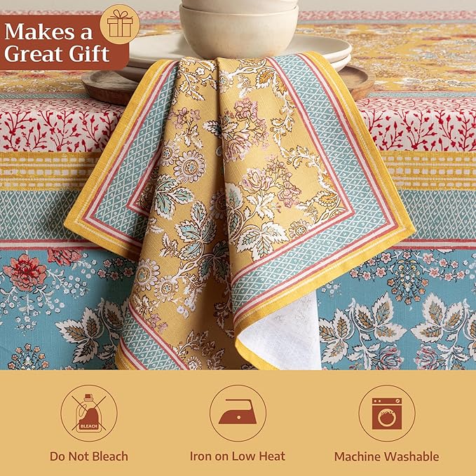 Maison d' Hermine Cloth Napkins Set of 6 100% Cotton Everyday Reusable Square Napkins Cloth Washable Dinner Party Wedding Restaurant Gifts for Mothers Day Spring/Summer (Marquise, 20" x 20")