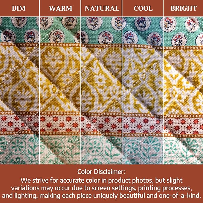 Maison d' Hermine Pot Holders 100% Cotton Heat Resistant Potholders 8" x 8" Hot Pads with Loop BBQ Cooking Baking Gifts for Mothers Day Handling Hot Pans Spring/Summer (Pack of 1, Provence)