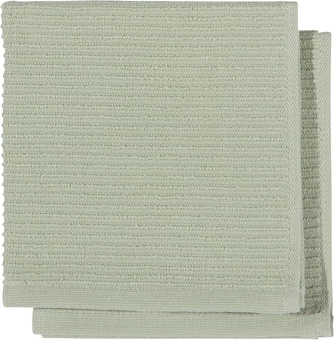 Now Designs Ripple Kitchen Dishcloth Sage 13 x 13in Set of 4
