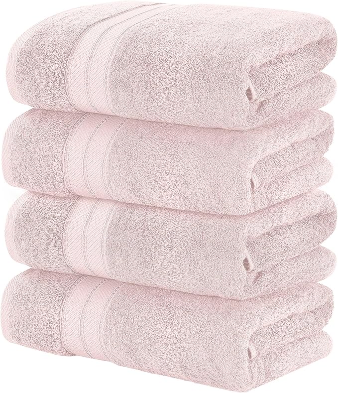 Modern Threads 4-Pack SpunLoft Bath Sheet Blush 35x66