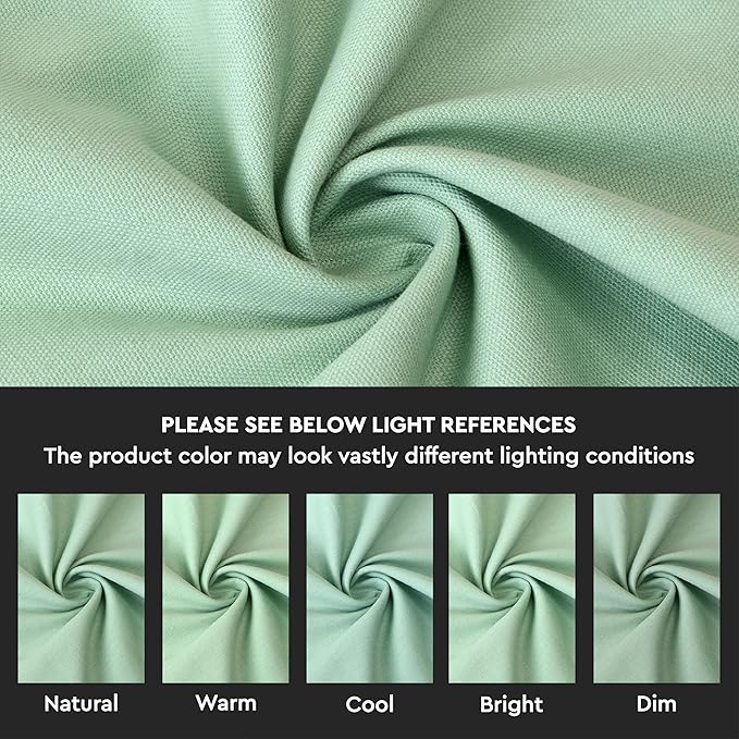 Encasa XO Mint Green Cloth Napkins Set of 6, 17"x17" | Solid Color Cotton Dinner Napkins | Washable & Reusable Wedding Napkins for Holiday Dinners, Party, & Everyday Table Decor