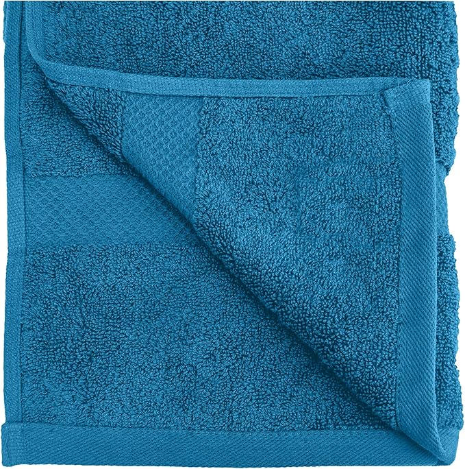 HERCULEAN Premium Bath Towels 24 x 48 Pack of 6 | Quick Dry and Highly Absorbent | 100% Cotton Terry Towels for Bathroom - Perfect for Shower - Pool and Spa - Luxury Soft Towels - Teal Blue