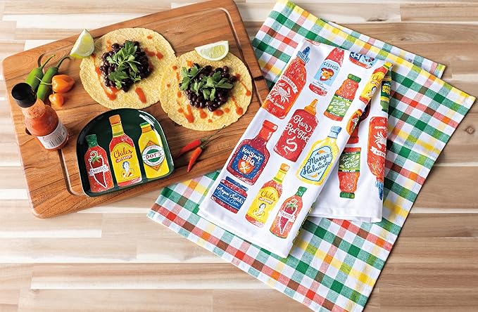Now Designs by Danica 2-Piece Hot Sauce Print Cotton Dishtowels Set