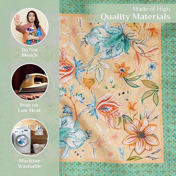 Maison d' Hermine Cloth Napkins Set of 4 100% Cotton Everyday Reusable Square Napkins Cloth Washable Dinner Wedding Restaurant Gifts for Mothers Day Spring/Summer (Luxury Loft - Peach, 20" x 20")