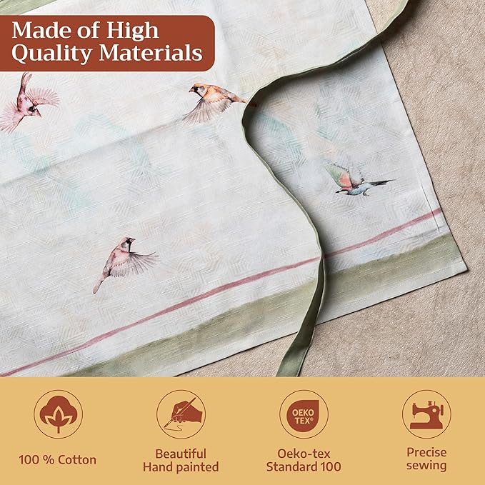 Maison d' Hermine 100% Cotton Apron for women with Pocket Kitchen Chef Apron for Men Cooking Mothers Day Gifts