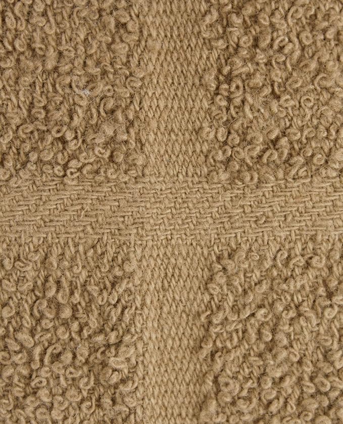 Ritz Terry Check Dish Cloth Set: Highly Absorbent & Super Soft - 100% Cotton, Durable Kitchen Cleaning Cloths for Wiping Tables and Counters, 6-Pack, Mocha