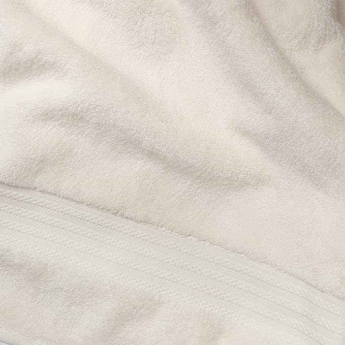 Fabdreams 100% Organic Cotton Bath Sheet Set of 2 700 GSM Oversized Towels Ultra Soft Plush Absorbent Durable Skin-Friendly Spa Hotel Premium Comfort Large 36 x 70 in Ivory