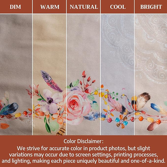 Maison d' Hermine Placemats Set of 4 100% Cotton Washable Cloth Place Mats Reusable Table Mats for Kitchen Dining Party Wedding Gifts for Mothers Day Spring/Summer (Ibiza - Beige, 13" x 19")