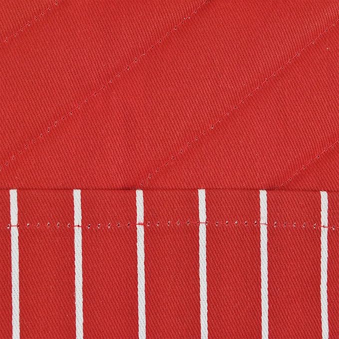 Professional and Commercial Grade, Chef Stripe Kitchen, Potholders, Tango Red