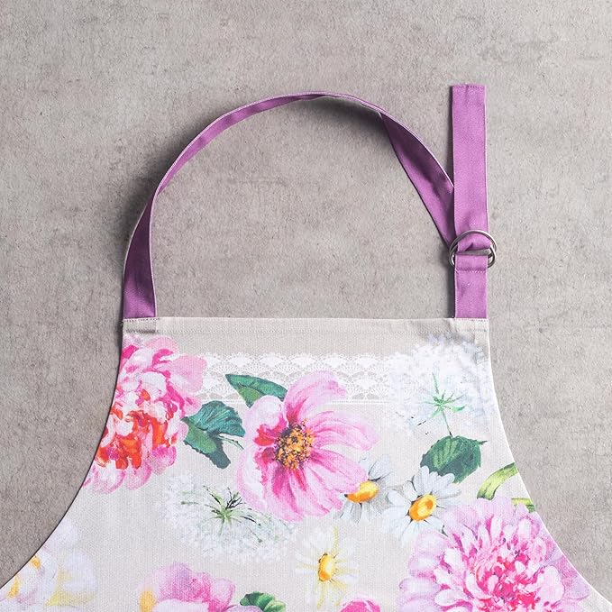 Maison d' Hermine 100% Cotton Apron for women with Pocket Kitchen Chef Apron for Men Cooking Mothers Day Gifts