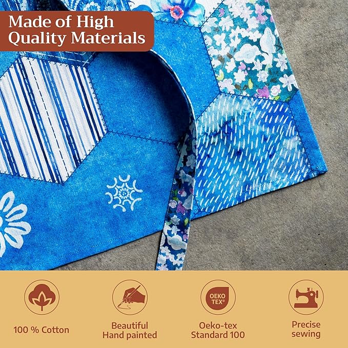 Maison d' Hermine 100% Cotton Apron for women with Pocket Kitchen Chef Apron for Men Cooking Mothers Day Gifts