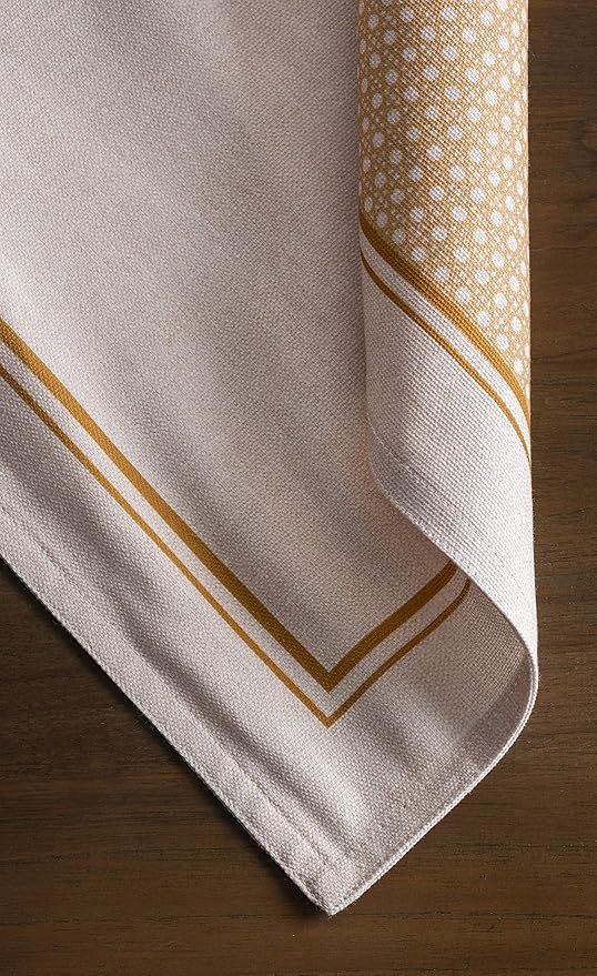 Maison d' Hermine Placemats Set of 4 100% Cotton Washable Cloth Place Mats, Reusable Table Mats for Thanksgiving Christmas Decorations Kitchen Dining Party Wedding Restaurant (Potiron, 13" x 19")