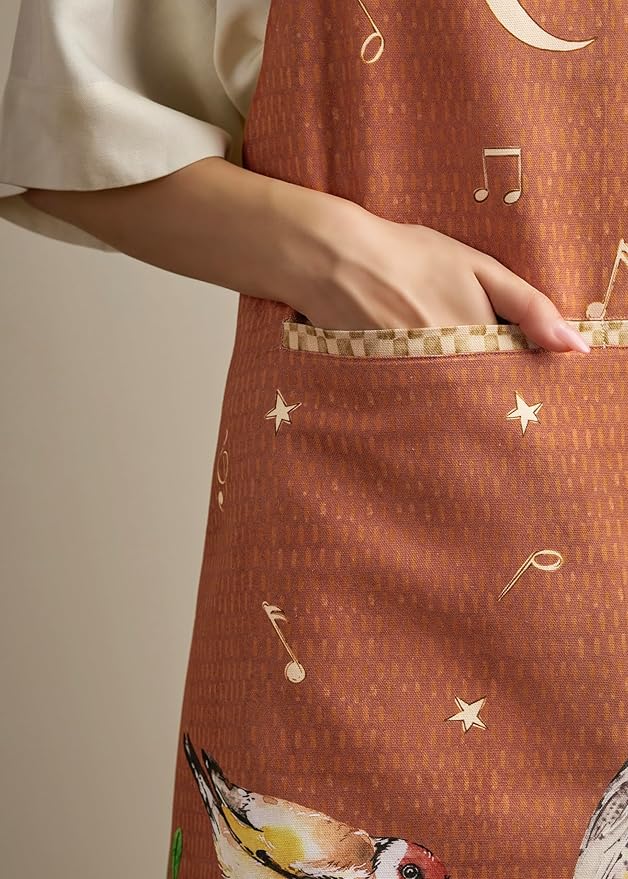 Maison d' Hermine 100% Cotton Apron for women with Pocket Kitchen Chef Apron for Men Cooking Mothers Day Gifts