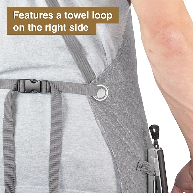 Hudson Durable Goods - Professional Grade Chef Apron for Kitchen, BBQ & Grill