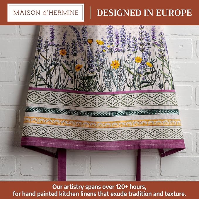 Maison d' Hermine 100% Cotton Apron for women with Pocket Kitchen Chef Apron for Men Cooking Mothers Day Gifts