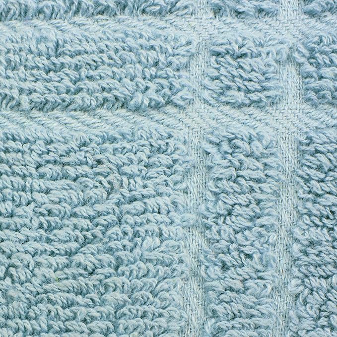 Ritz Premium 100% Cotton Solid and Multi Check Kitchen Tie Towel Absorbent, Super Soft, and Fast Drying Hang Towel, Set of Three, Dew
