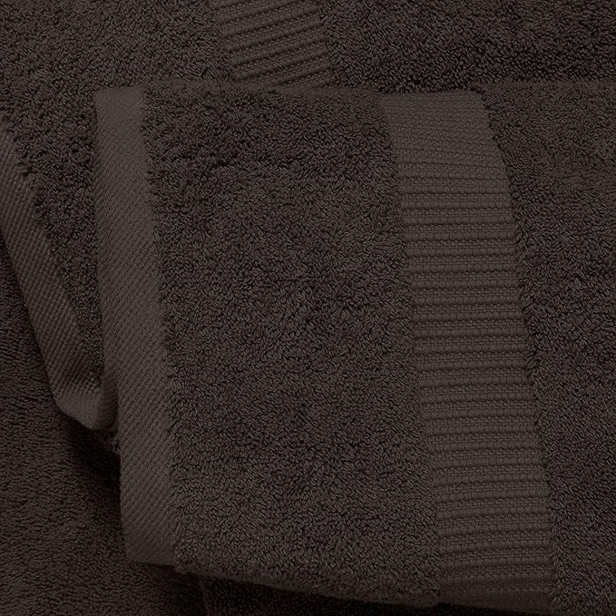 SALBAKOS 100% Turkish Cotton Extra Large Bath Sheet Set of 2 35x70 inch | Heirloom Quality | Hotel & Spa Collection | Soft, Absorbent Oversize Bath Towels | Made in Turkey (Chocolate, 2 Bath Sheets)