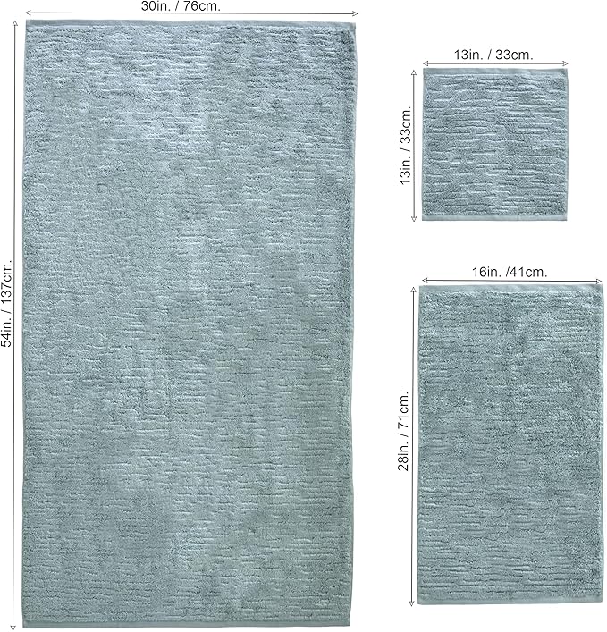SKL Home CloudSoft 100% Cotton Luxury 6-Piece Towel Set, 600 GSM, Ultra Plush & Absorbent - 2 Bath Towels, 2 Hand Towels, 2 Washcloths, Teal