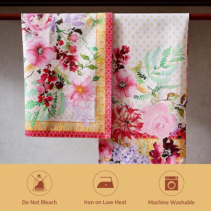 Maison d' Hermine Kitchen Towel 100% Combed Cotton Premium Set of 3 Kitchentowels Tea Towels (20"x27.50") for Table Cleaning, Dining, Buffet Parties & Wedding Use - Summer Joy
