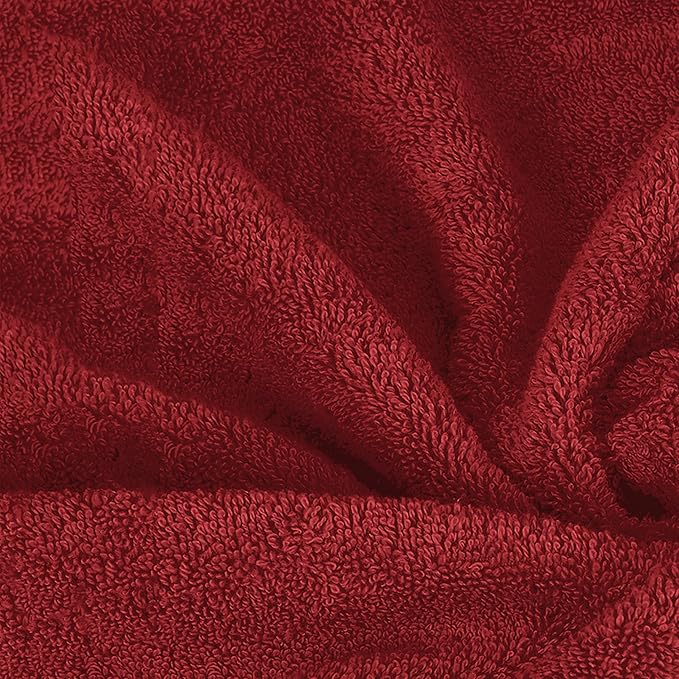 Mocassi Luxury 100% Turkish Cotton 2-Pack Bath Towel Set- Ultra Soft, Quick Dry Highly Absorbent 27 x 54 inch Premium Spa Hotel Quality 2PC Bath Towels - Luxurious Soft Bathroom Towels, Burgundy
