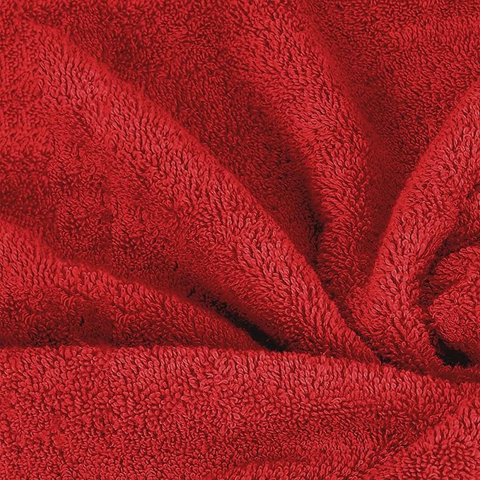 Mocassi Luxury 100% Turkish Cotton 2-Pack Bath Towel Set- Ultra Soft, Quick Dry Highly Absorbent 27 x 54 inch Premium Spa Hotel Quality 2PC Bath Towels - Luxurious Soft Bathroom Towels, Red