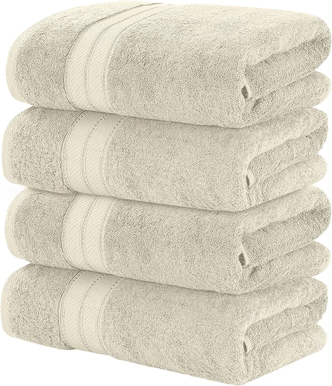 Modern Threads 4-Pack SpunLoft Bath Sheet Sand 35x66