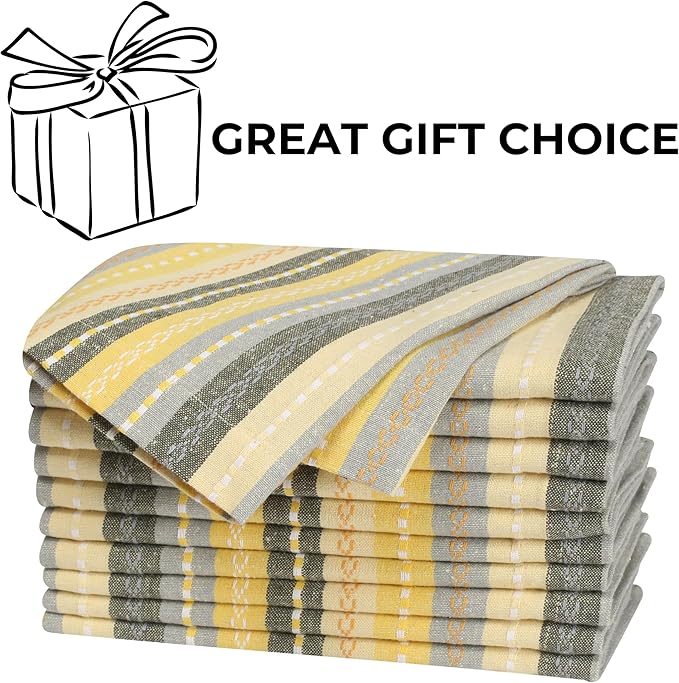 Homidate Cloth Dinner Napkins Set of 12 – Reusable Fabric Table Napkins, Machine Washable Cotton Napkins for Weddings, Parties, Events, Kitchen & Dining Table Decoration