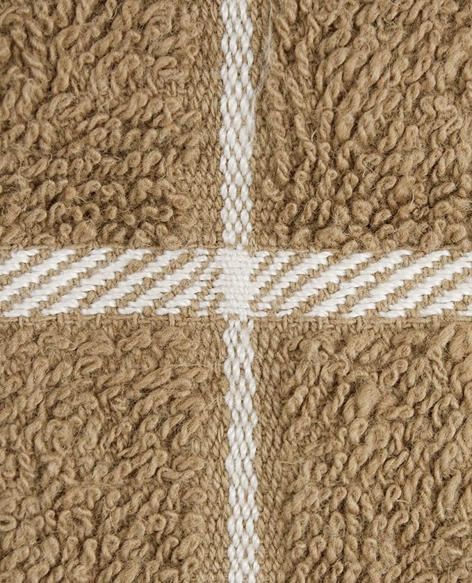 Ritz Terry Check Dish Cloth Set: Highly Absorbent & Super Soft - 100% Cotton, Durable Kitchen Cleaning Cloths for Wiping Tables and Counters, 6-Pack, Mocha